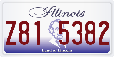 IL license plate Z815382