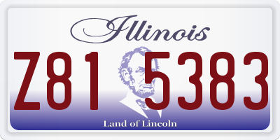 IL license plate Z815383