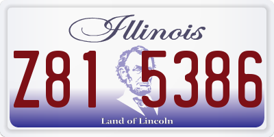 IL license plate Z815386