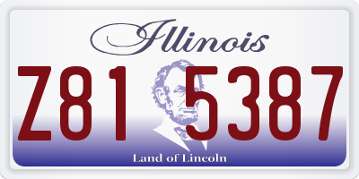 IL license plate Z815387