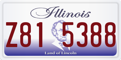 IL license plate Z815388
