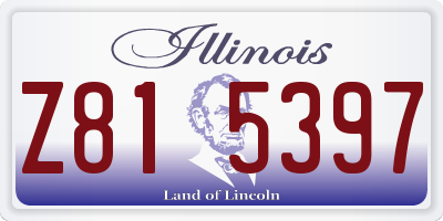 IL license plate Z815397