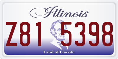IL license plate Z815398