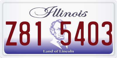 IL license plate Z815403