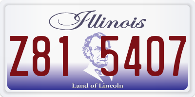 IL license plate Z815407