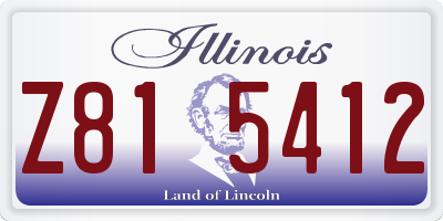 IL license plate Z815412