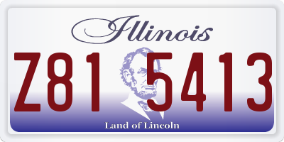 IL license plate Z815413