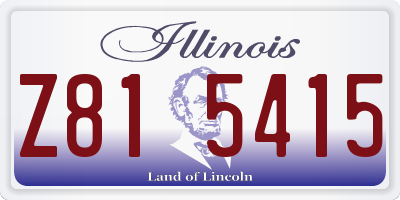 IL license plate Z815415