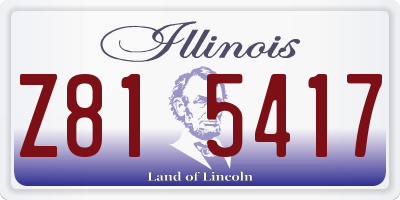 IL license plate Z815417