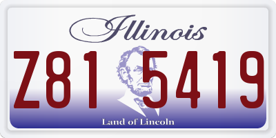 IL license plate Z815419