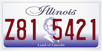 IL license plate Z815421