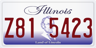 IL license plate Z815423