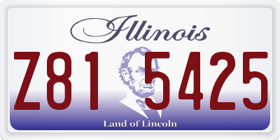 IL license plate Z815425
