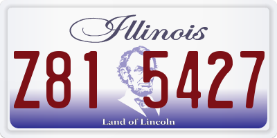 IL license plate Z815427
