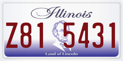 IL license plate Z815431