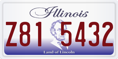 IL license plate Z815432