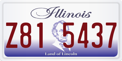 IL license plate Z815437