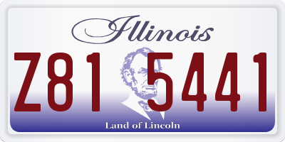 IL license plate Z815441