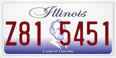 IL license plate Z815451
