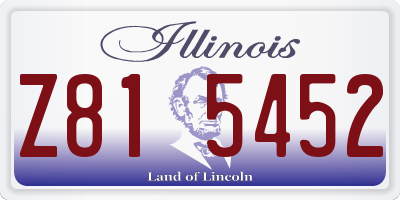 IL license plate Z815452