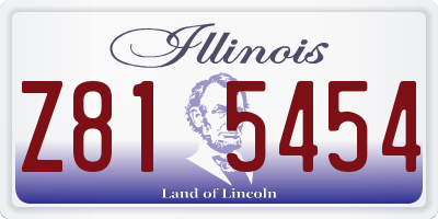 IL license plate Z815454