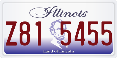 IL license plate Z815455