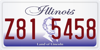 IL license plate Z815458