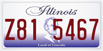 IL license plate Z815467