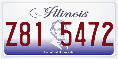 IL license plate Z815472