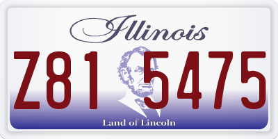 IL license plate Z815475