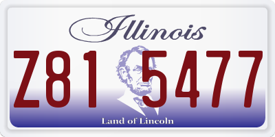 IL license plate Z815477