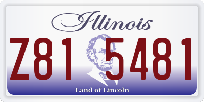 IL license plate Z815481