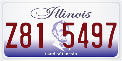 IL license plate Z815497