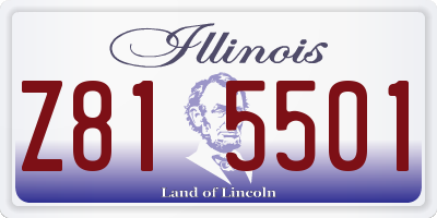 IL license plate Z815501