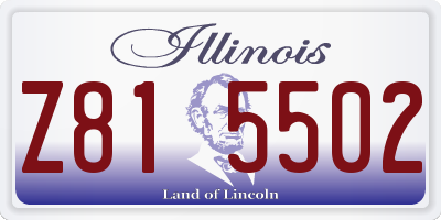 IL license plate Z815502