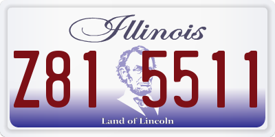 IL license plate Z815511