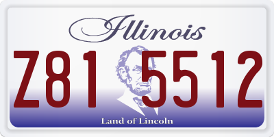 IL license plate Z815512