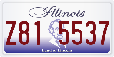 IL license plate Z815537