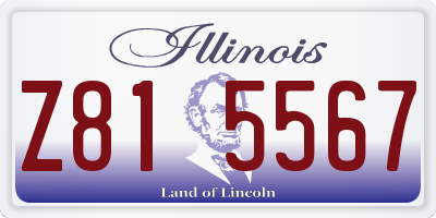 IL license plate Z815567