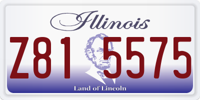 IL license plate Z815575