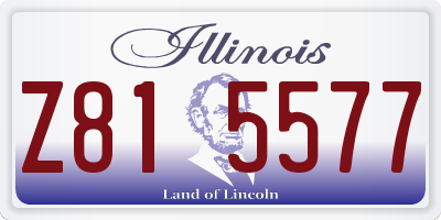 IL license plate Z815577