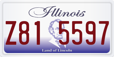 IL license plate Z815597