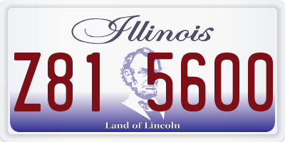 IL license plate Z815600