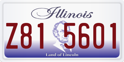 IL license plate Z815601