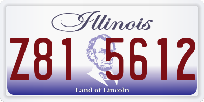 IL license plate Z815612