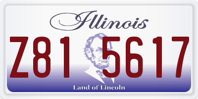 IL license plate Z815617