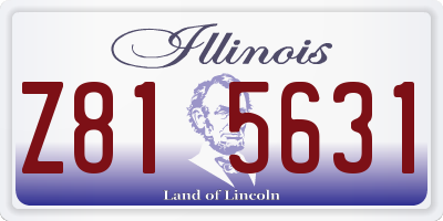 IL license plate Z815631