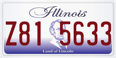 IL license plate Z815633