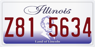 IL license plate Z815634