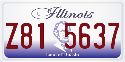 IL license plate Z815637